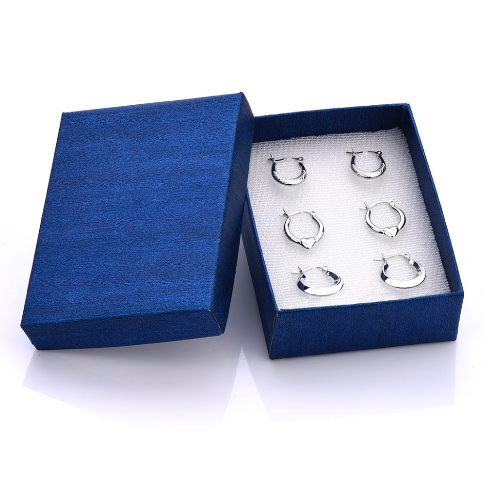 Sterling Silver Huggie Hoop Earrings Set of 3 Small Hoops